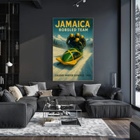 Jamaica Bobsled Team 1988 Calgary Winter Poster