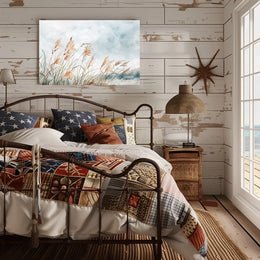Serene Watercolor Grasses Poster: Tranquil Nature Scene