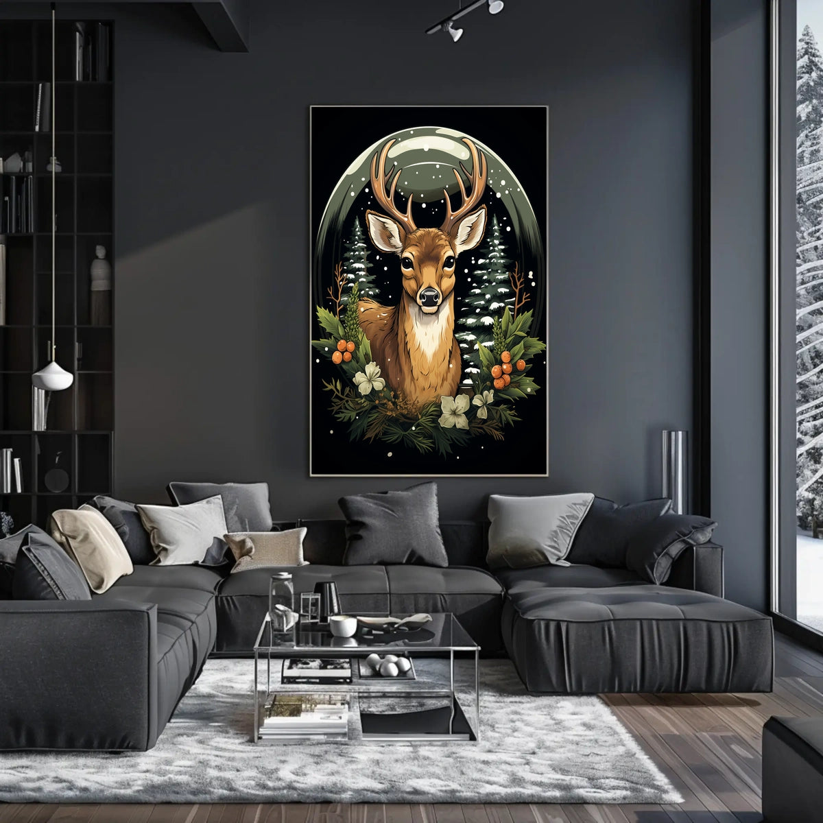 Winter Woodland Majesty Poster