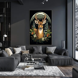 Winter Woodland Majesty Poster