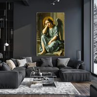 Contemplative Angel Poster