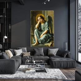 Contemplative Angel Poster