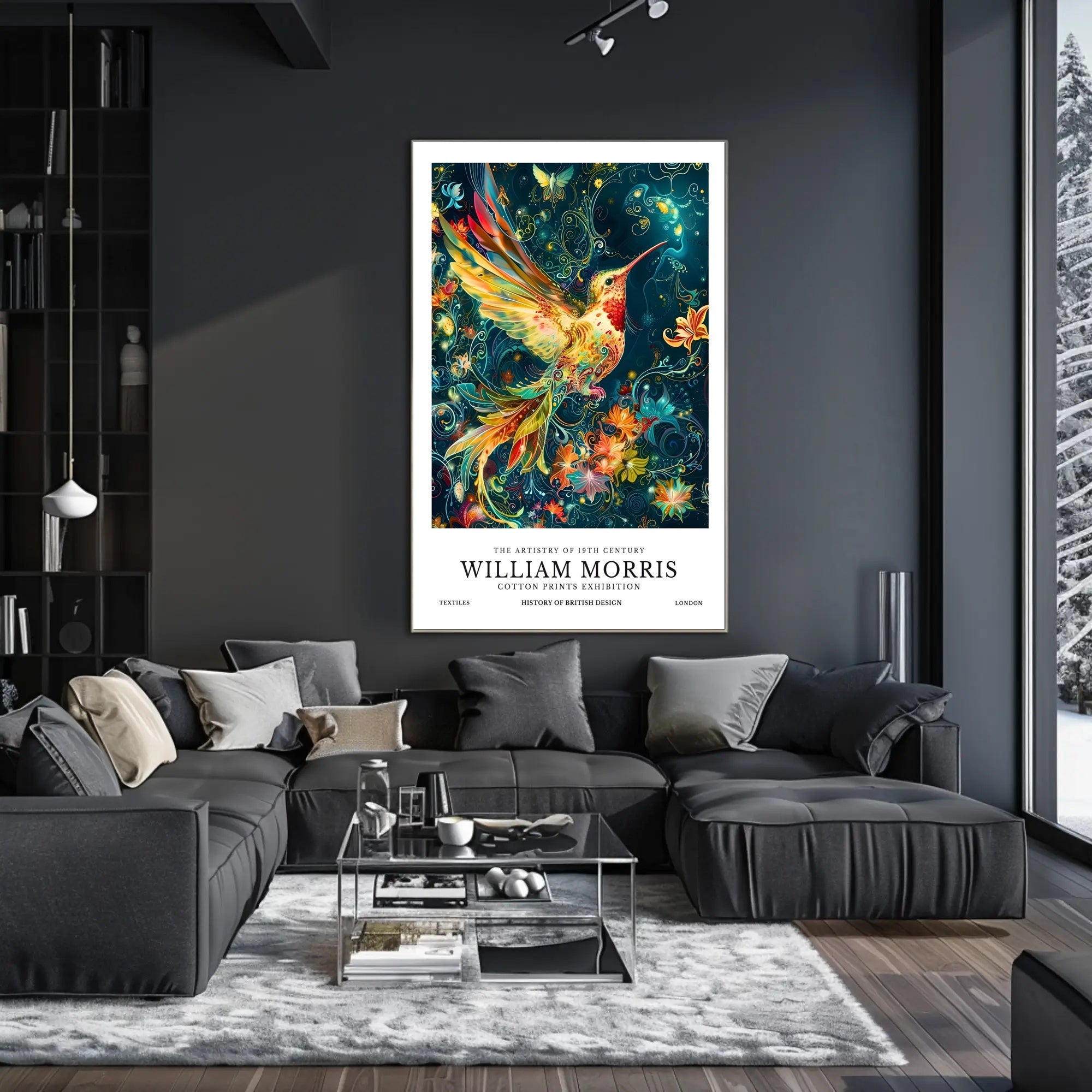 Artistic Heritage: Vibrant Bird in British Design Poster