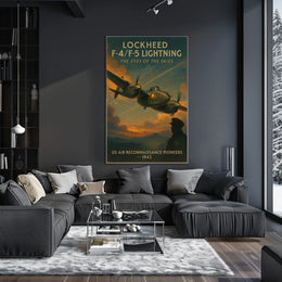 Lockheed F-4F-5 Lightning The Eyes of the Skies Poster