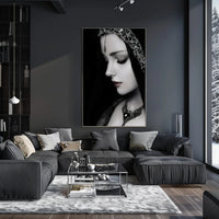 Medieval Elegance: Woman with Silver Jewelry Fantasy Poster PosterGoat