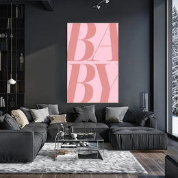 BABY Typography Nursery Decor in Minimalist Poster Style PosterGoat