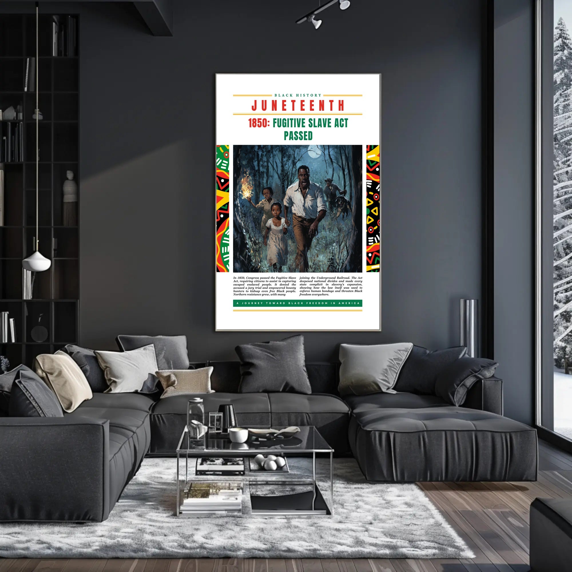 Black History Fugitive Slave Act Heritage Poster