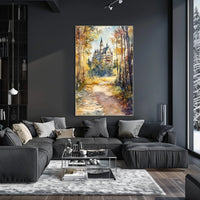 Germany Neuschwanstein Castle View from Forest Path Poster