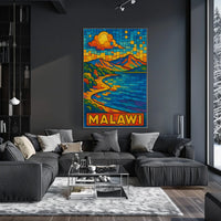 Malawi Scenic Mosaic Poster