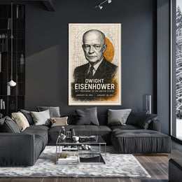 Dwight D. Eisenhower Presidential Vintage Art Historical Poster