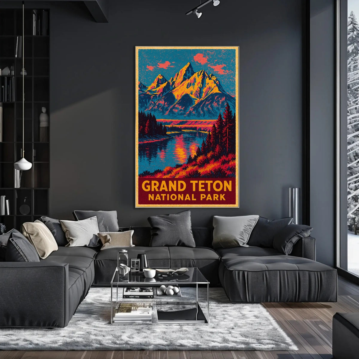 Grand Teton Adventure Vintage Poster