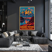 Grand Teton Adventure Vintage Poster