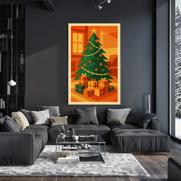 Festive Christmas Scene Poster
