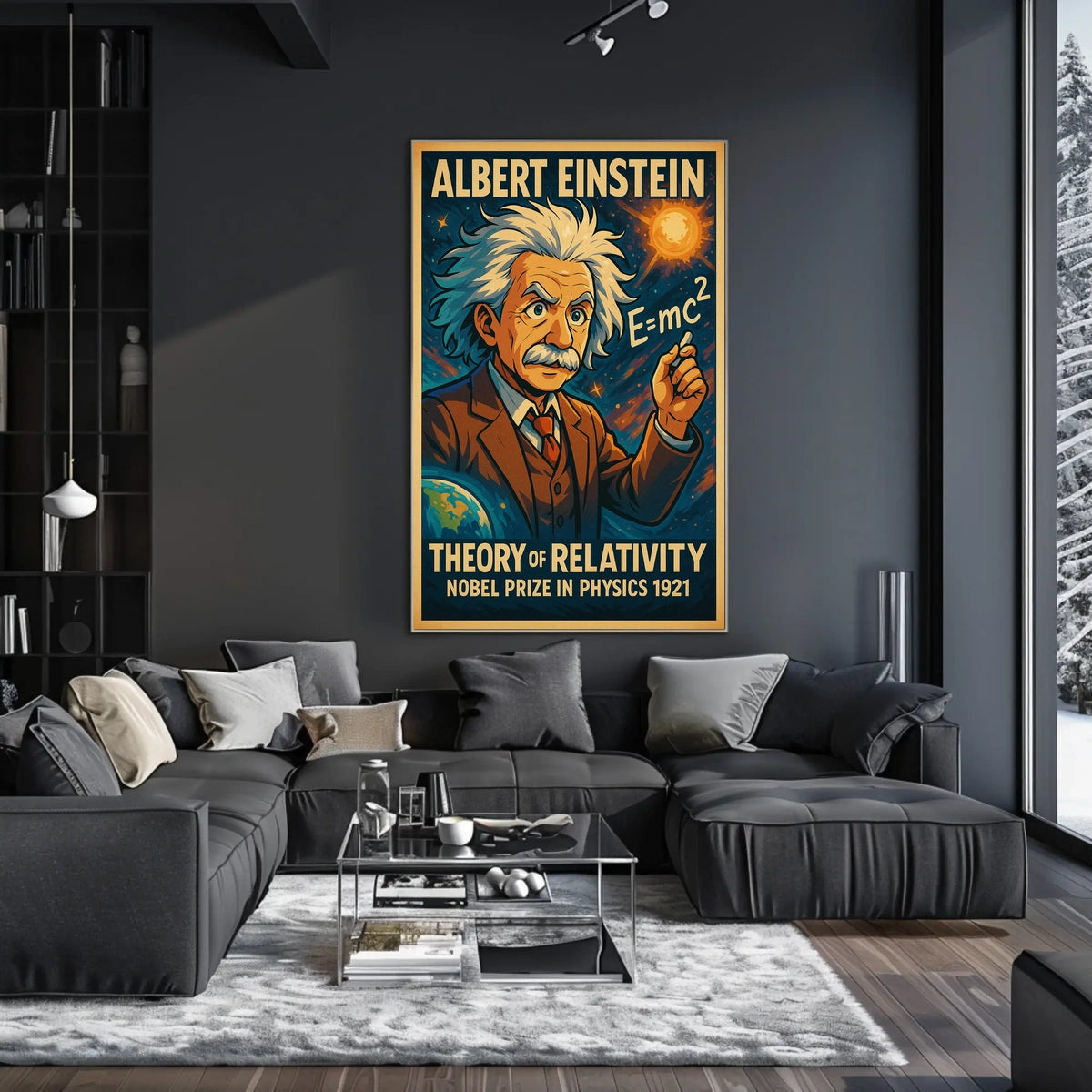Einstein Relativity Curious Science Poster