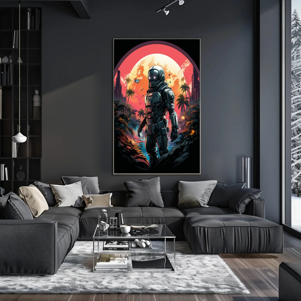 Futuristic Oasis Poster