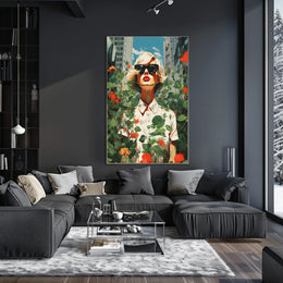 Urban Harmony: Nature Meets Cityscape Abstract or Artistic Poster