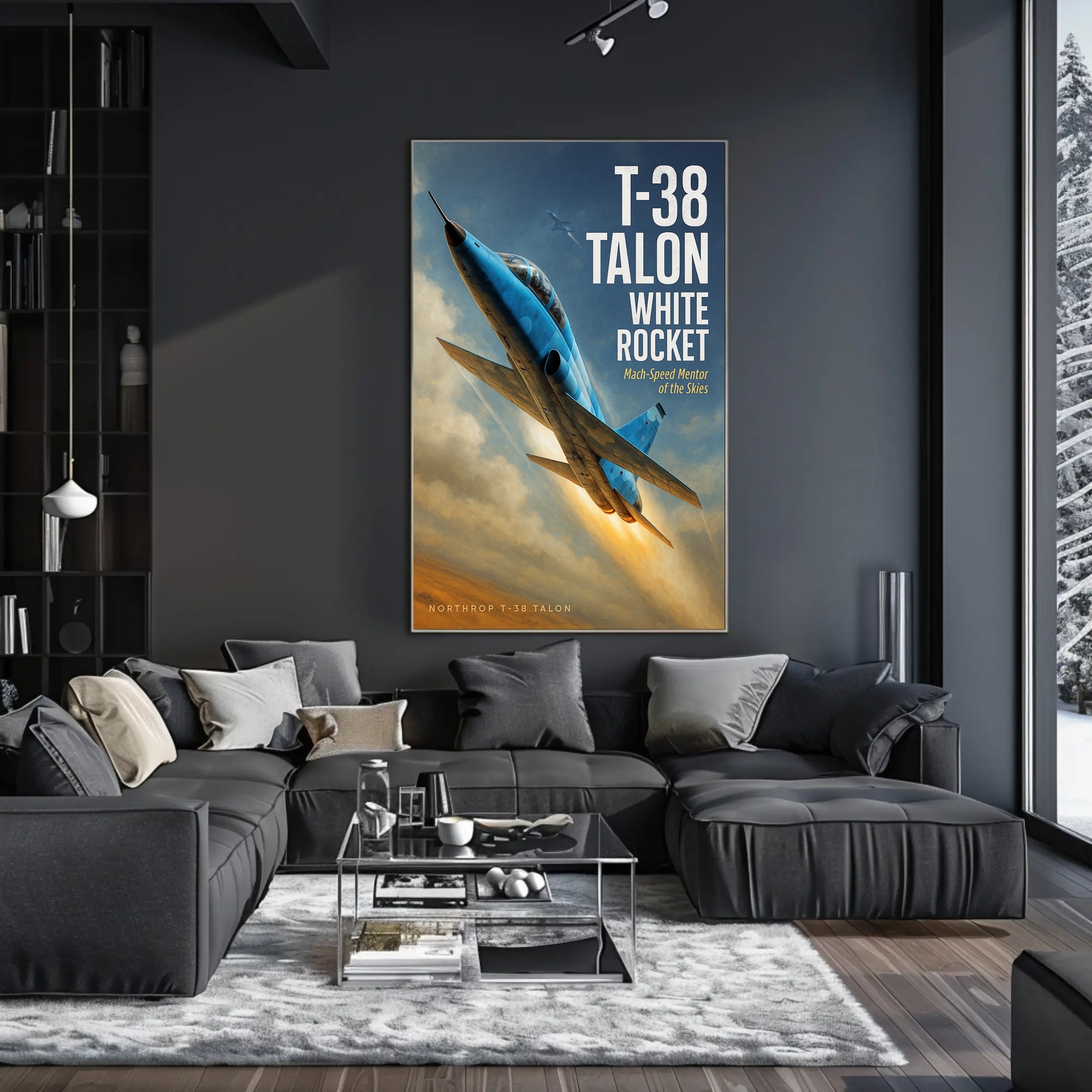 Northrop T-38 Talon White Rocket Poster PosterGoat
