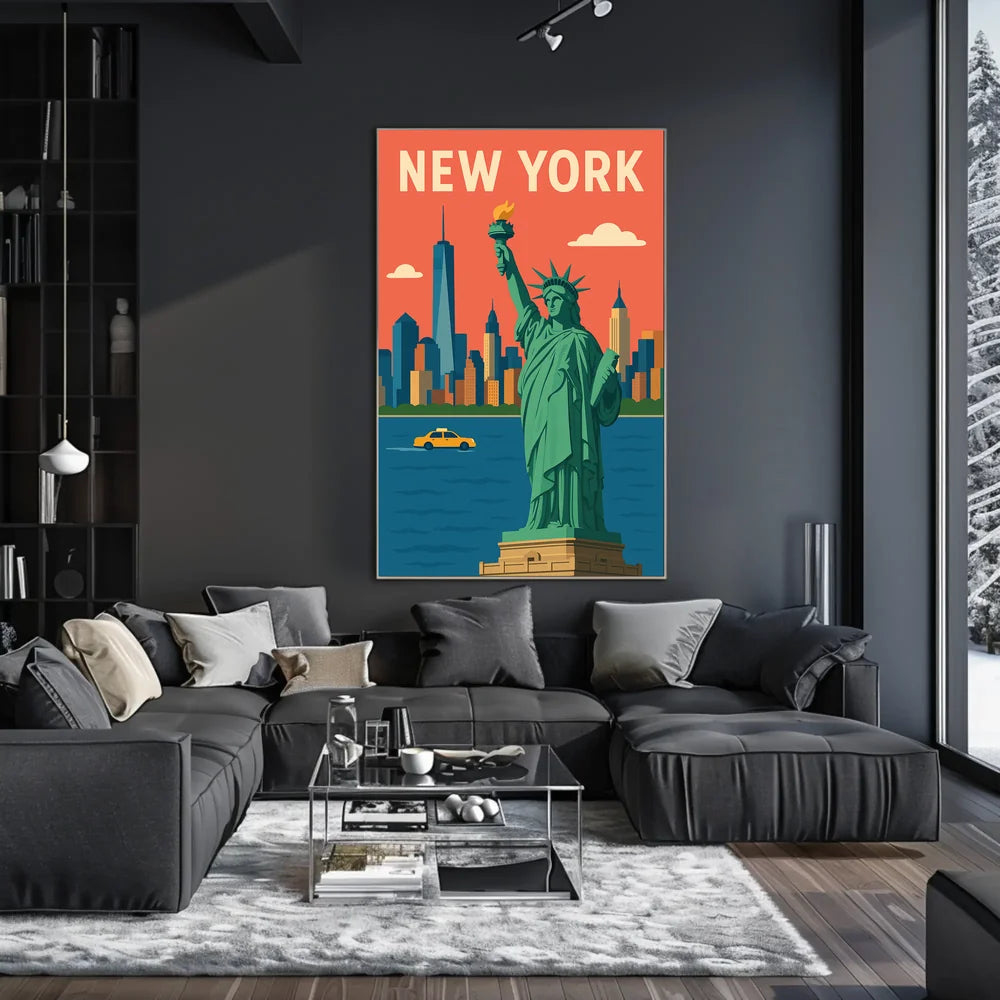 Flat Graphic NYC Poster Museum Quality Print for City Fans