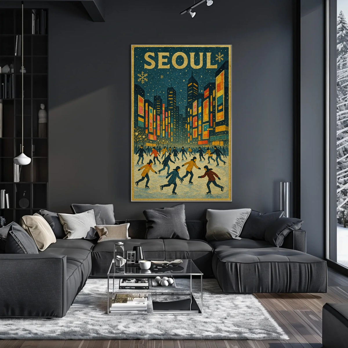 Winter Skating In Seoul Poster
