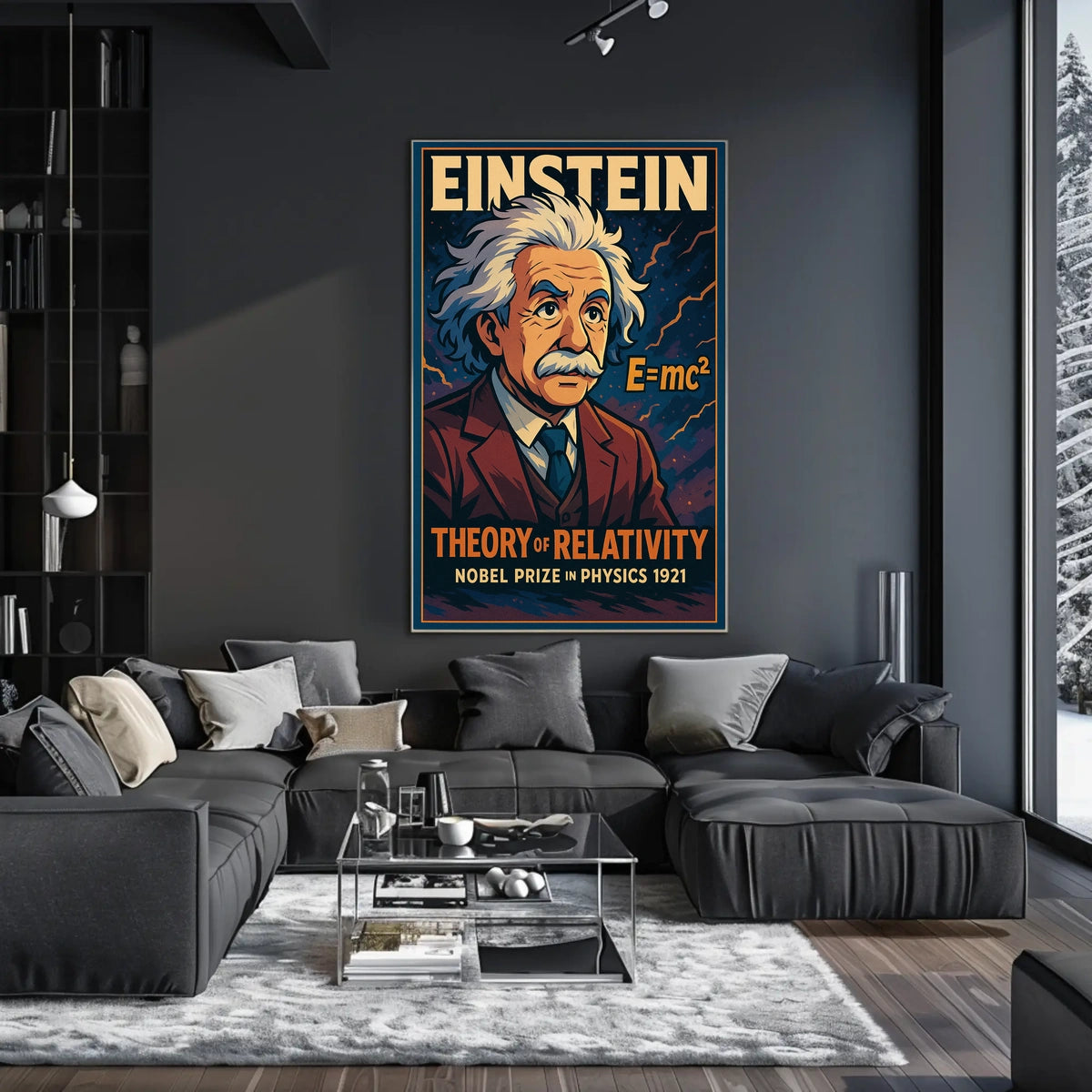 Einstein Relativity Vintage Science Educational Poster
