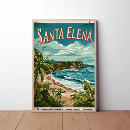 Santa Elena Mexico Beach Paradise Travel Poster