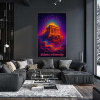 Echoes of Eternity: Surreal Greek Temple Poster