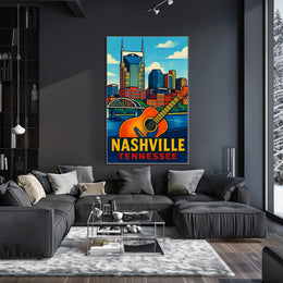 Nashville Pop Art Poster
