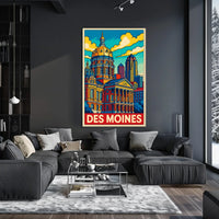 Des Moines Cityscape Poster
