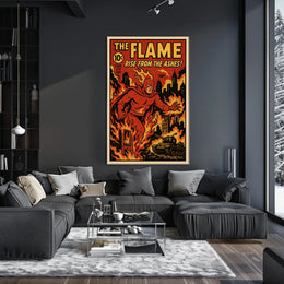 The Flame Comic Book Cover Retro Pop Culture Poster