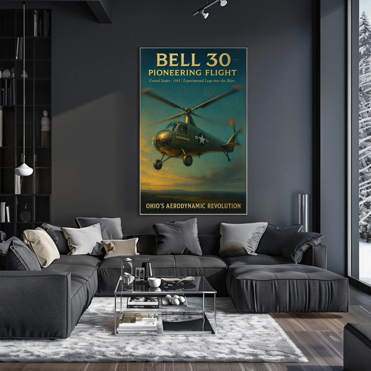 Bell 30 Pioneering Flight Poster