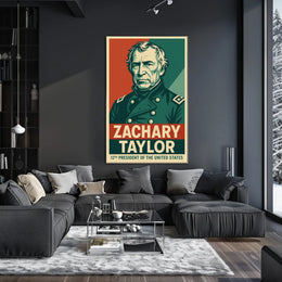 Zachary Taylor Twelfth President Vintage Heritage Portrait Wall Art Decor Museum Quality Poster