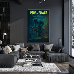 Cycling Energy in Urban Motion Sports Poster PosterGoat