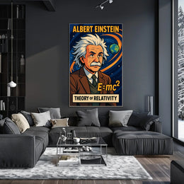 Einstein Relativity Vintage Science Art Captivating Intellectual Decor Timeless Knowledge Poster
