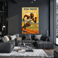 Jesse Owens Olympic Triumph Vintage Poster Print