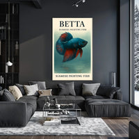 Betta Siamese Fighting Fish Poster