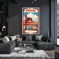Arizona Desert Vintage Travel Poster