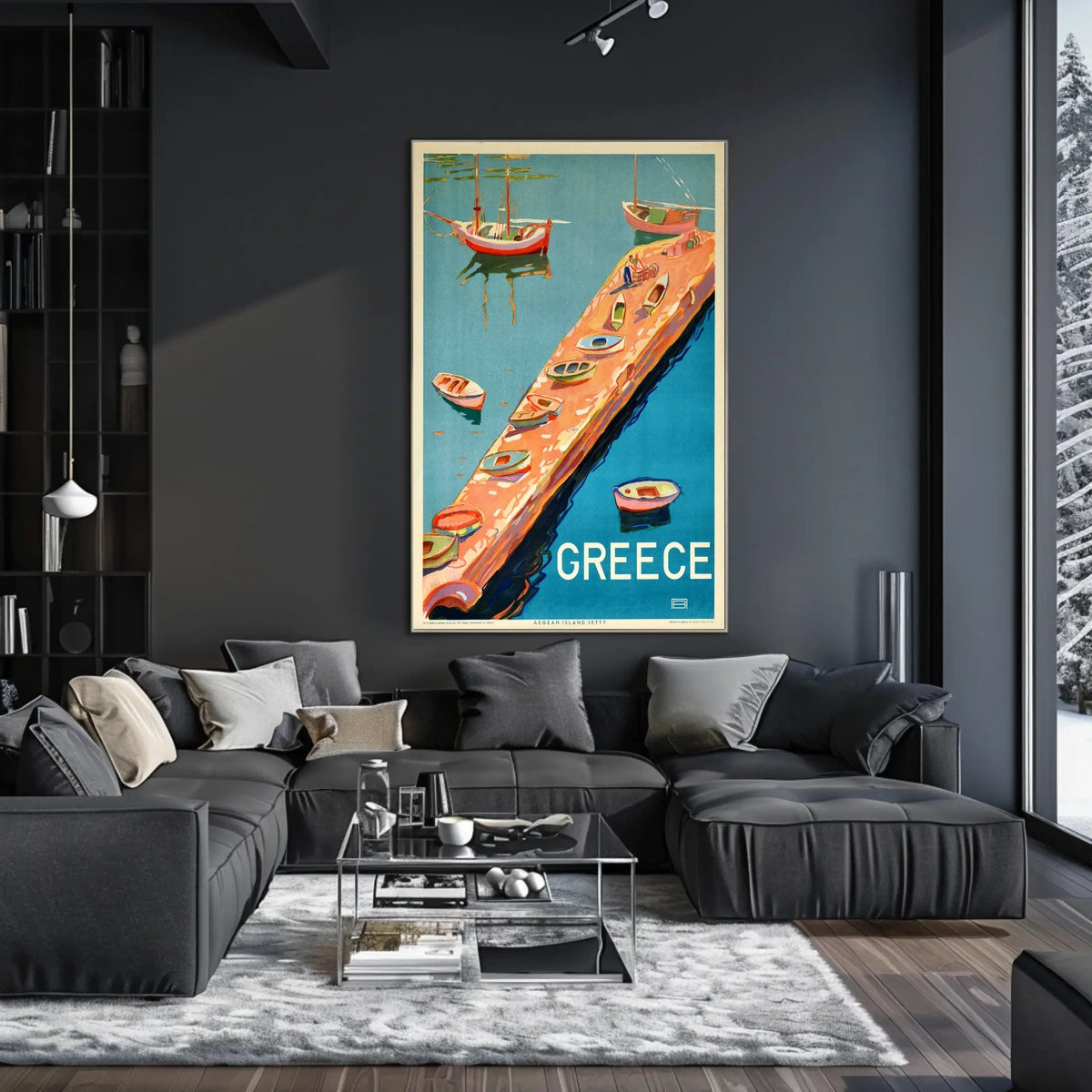 Greece Aegean Island Jetty Poster
