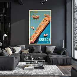 Greece Aegean Island Jetty Poster