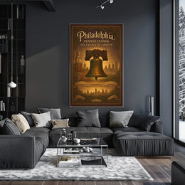 Philadelphia Liberty Bell Vintage Poster: Historical Tribute