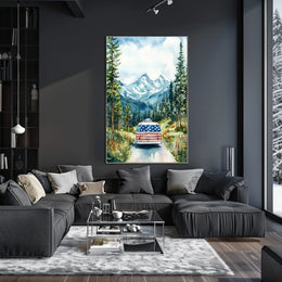retro camper van Poster