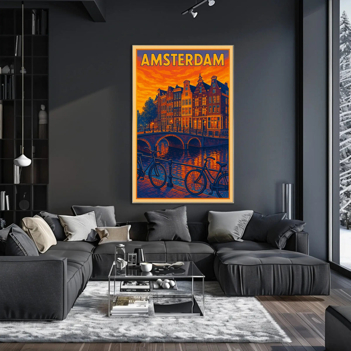 Amsterdam Evening Glow Poster
