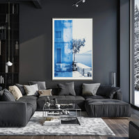 Timeless Blue Mediterranean Serenity Artistic Poster