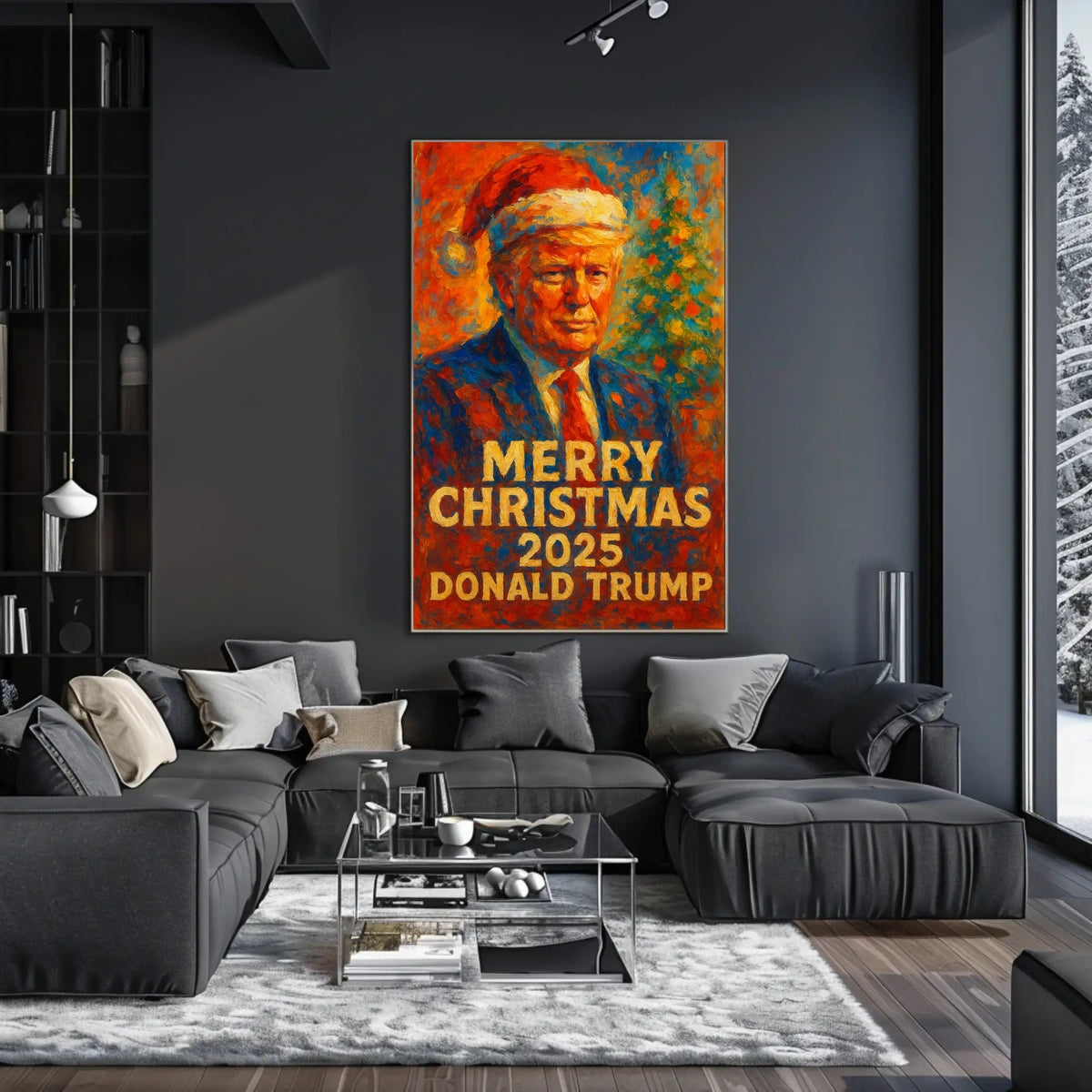 Merry Christmas 2025 Donald Trump Political Propaganda Poster