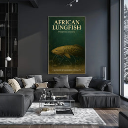 African Lungfish Illustration: Educational or Infographic Poster