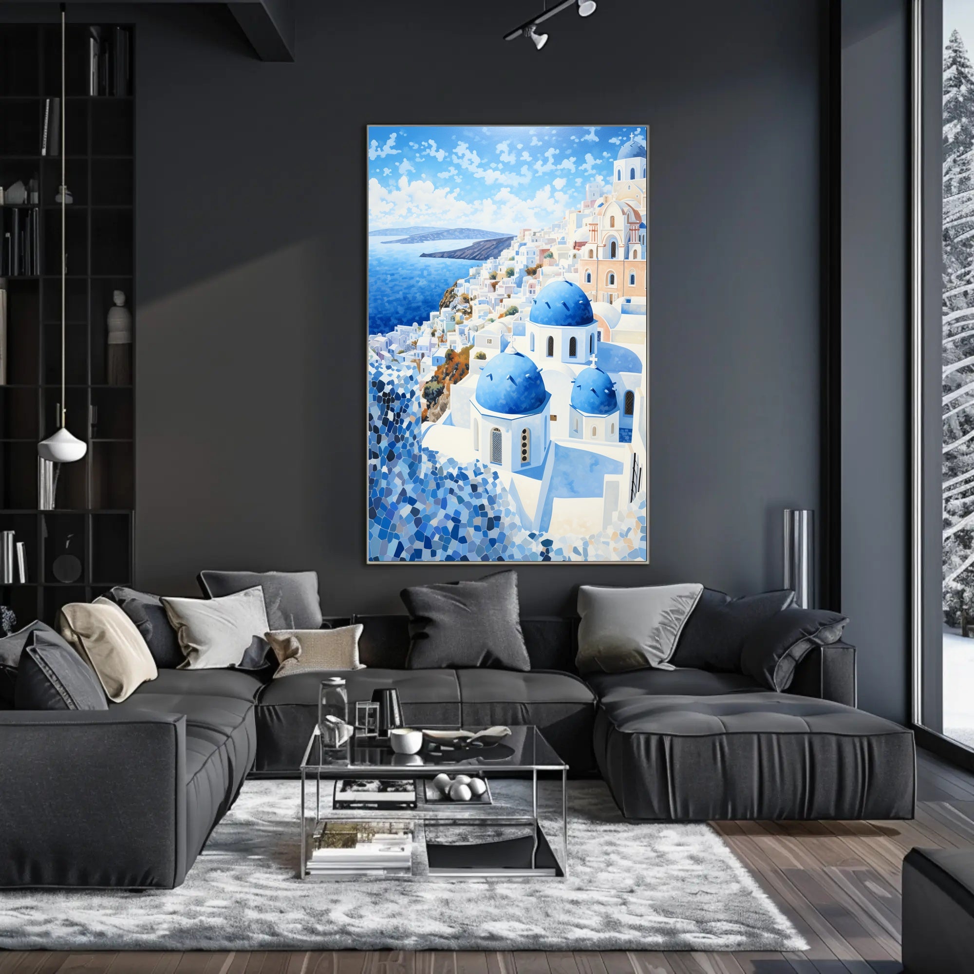 Santorini Serenity Poster