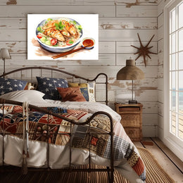 Culinary Delight – Chicken Rice Illustration Poster