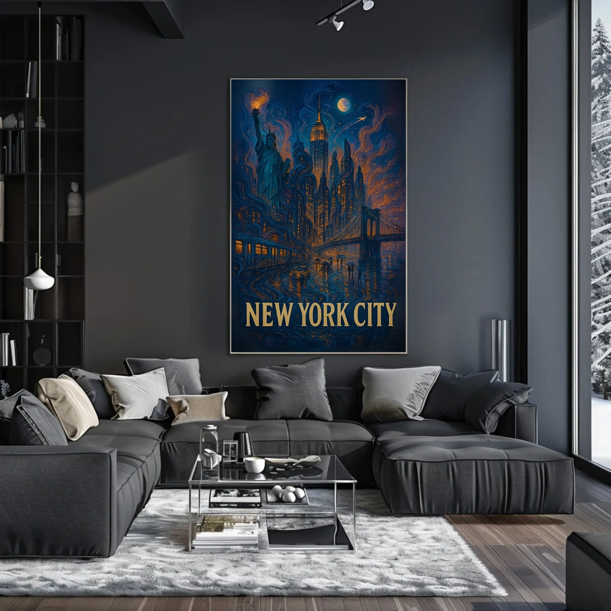 New York City A Vibrant Nightscape Poster