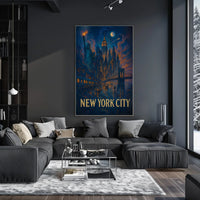 New York City A Vibrant Nightscape Poster