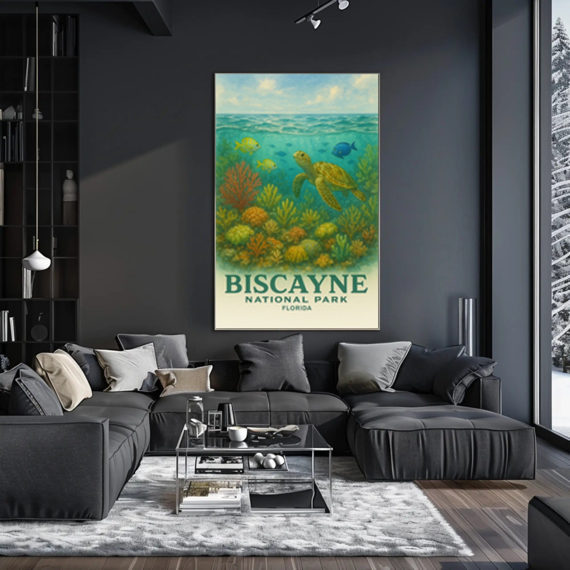 Biscayne National Park Travel Poster Print
