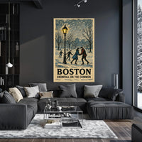 Boston Snowfall on the Common Poster